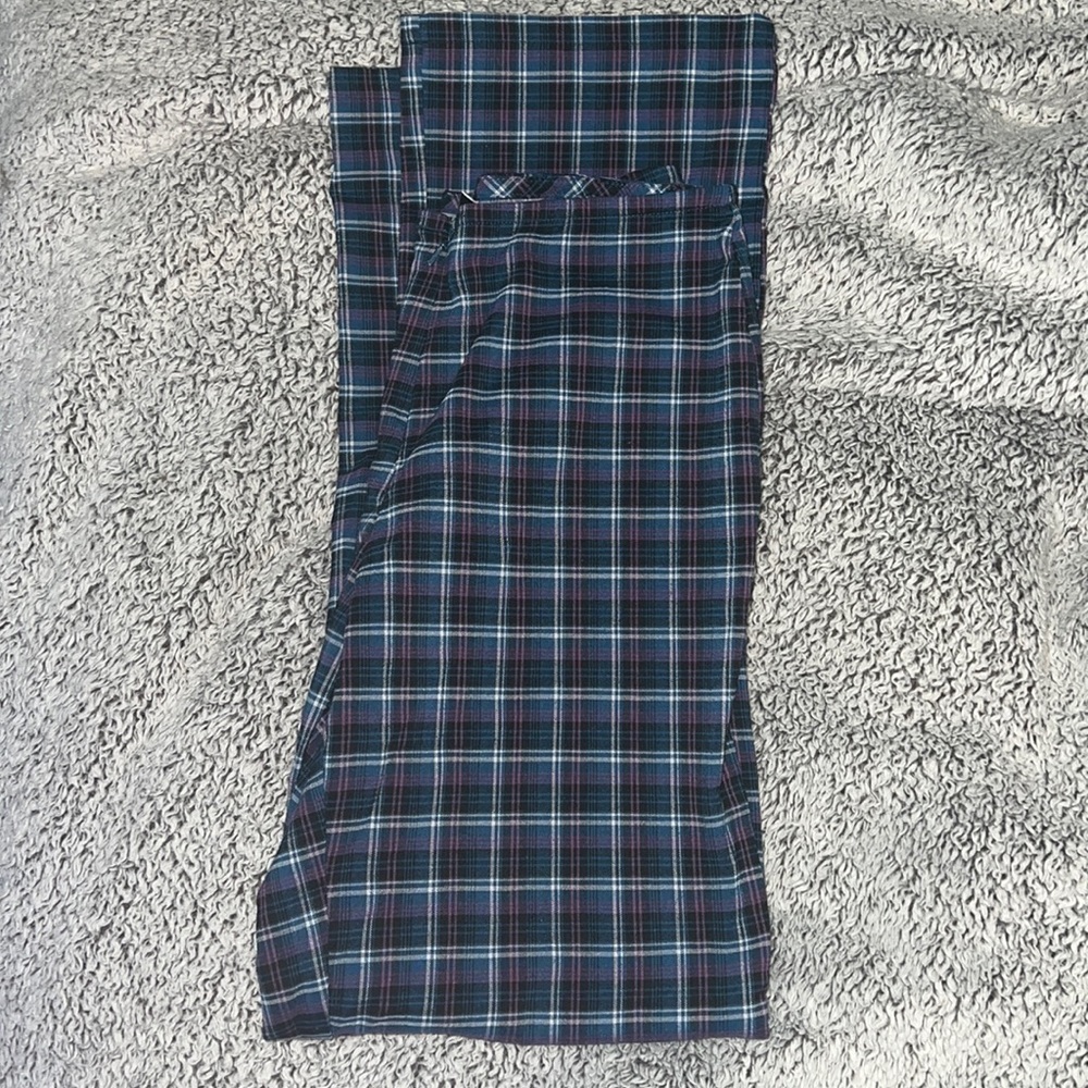Purple/blue plaid pants